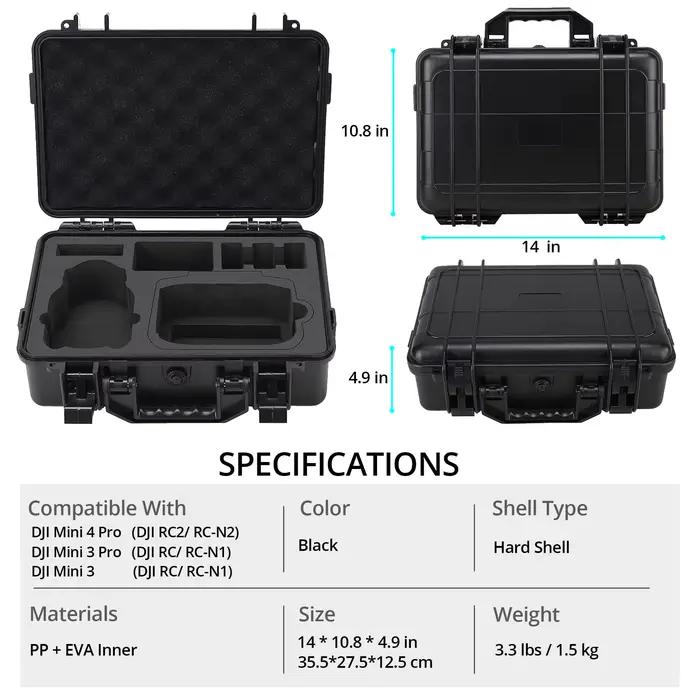 Pour DJI Mini 4 Pro étui-étui de transport Portable professionnel coque rigide étui de voyage pour DJI