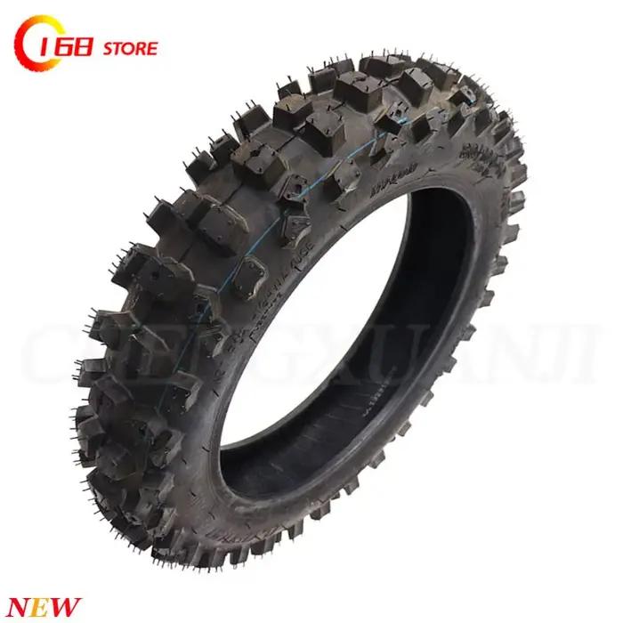 Pneu extérieur 80/100-10 avec pneu intérieur 3.00-10, adapté aux courses tout-terrain, aux pneus de moto, aux terrains boueux et aux vélos