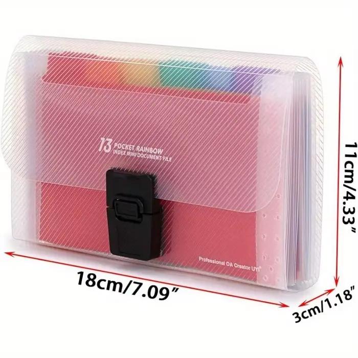 Organisateur de documents de bureau de style accordéon, porte-documents multi-poches A6, support de table portable pour reçus