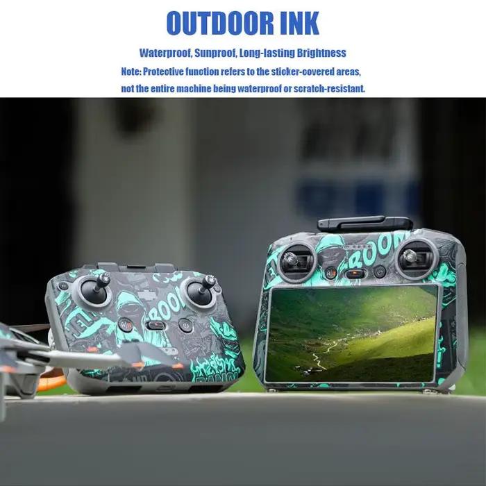 Volodymyr autocollant coloré pour DJI Mini 4 Pro décalcomanie RC 2/RC-N2 couverture de protection à distance anti-rayures étanche Drone décoratif