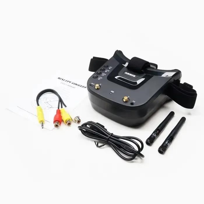 Lunettes FPV VR009 5.8G 40CH 3 pouces 480x320 HD DVR Diversity pour Drone de Course RC et Caméra Quadricoptère