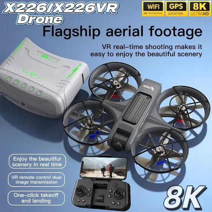 Drone X226 & X226VR Hélicoptère Télécommandé Professionnel 8K Caméra Haute Définition Quadricoptère Jouets Cadeaux Occasions Spéciales