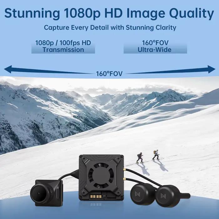 Caddx Walksnail Avatar GT Kit Max 2W VTX Gyroflow 1080P 100fps double antennes Vision nocturne capteur Starvis II Drone Fpv longue portée