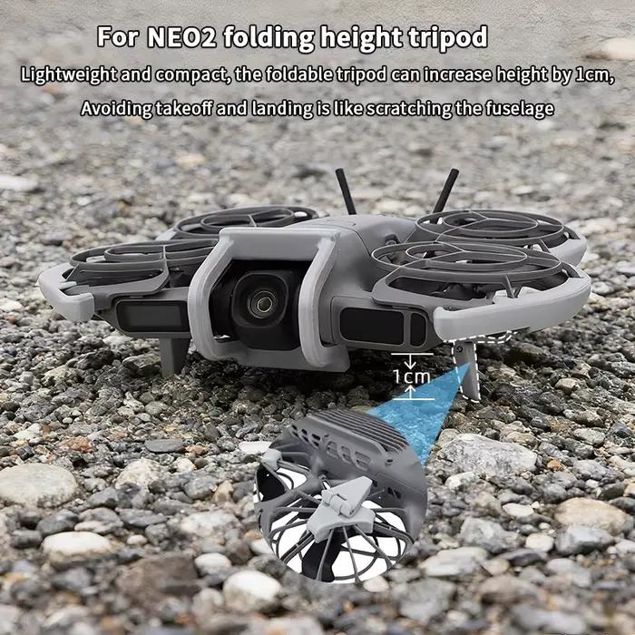 Protection d'hélice durable pour drone NEO 2 ; Barre de pare-chocs anticollision et trépied pliable avec anneau anti-chute