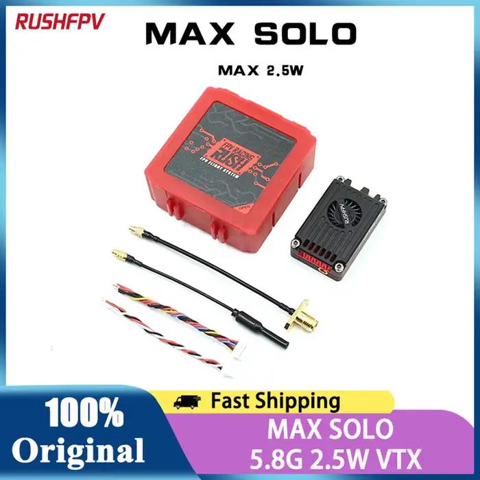 RUSHFPV RUSH MAX SOLO 5.8GHz 2.5W VTX 5.8G Coque CNC Ventilateur de refroidissement intégré pour drone de course FPV Freestyle longue portée