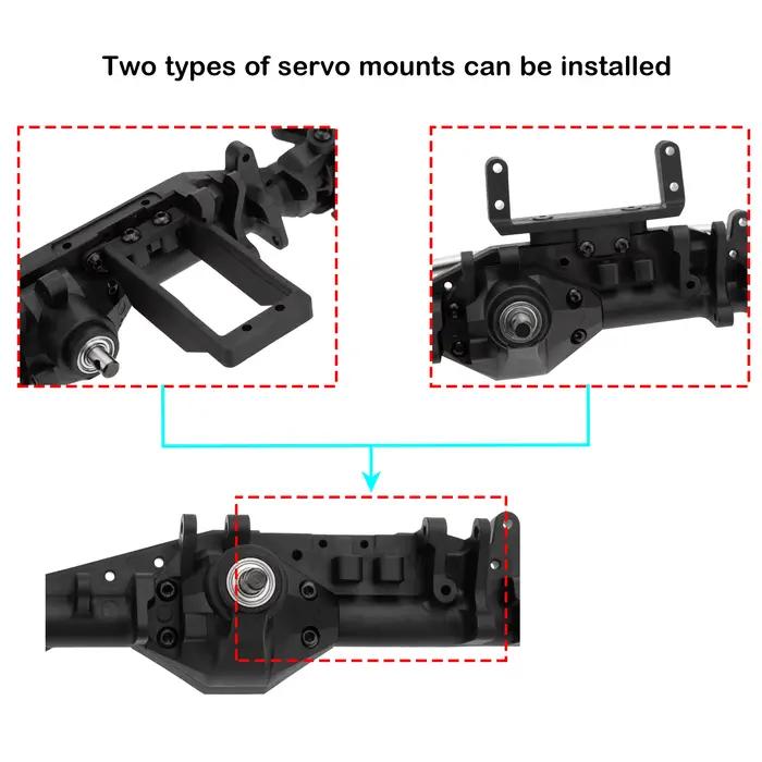 MEUS RACING 1/10 Axes droits ISO en nylon avec contrepoids d'essieu avant pour Axial Capra II SCX10 II et autres chenilles RC 1/10 DIY