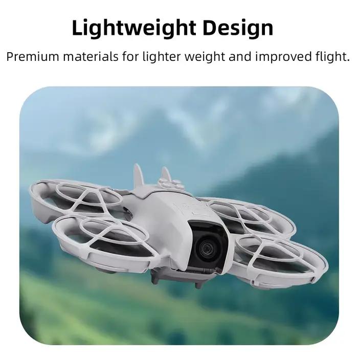 Ailes arriere pour drone DJI NEO en ABS gris clair protegeant et embellissant le drone pour vols precis et esthetiques