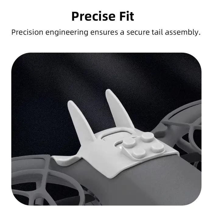 Ailes arriere pour drone DJI NEO en ABS gris clair protegeant et embellissant le drone pour vols precis et esthetiques