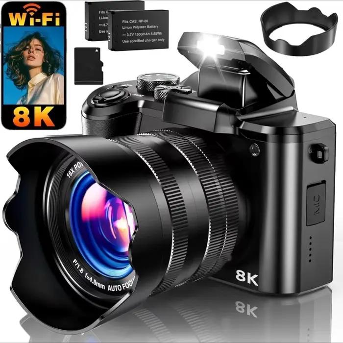 Caméra numérique 8K 88MP WiFi pour vlogging