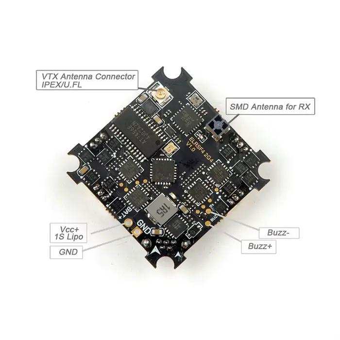 Contrôleur de vol Happymodel ELRS F4 2G4 AIO 5 en 1 avec récepteur