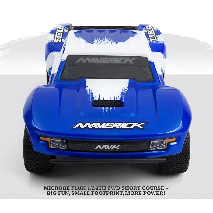HPI RACING Maverick MICROBE SC Flux Brushless RWD 1/24 Voiture RC électrique télécommandée modèle Short Course pour adultes et enfants
