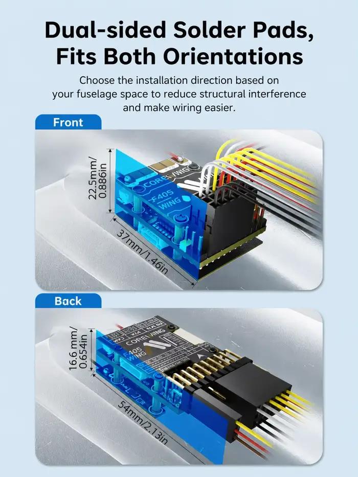 Contrôleur de vol à aile fixe COREWING F405 Mini V2 STM32F405 OSD VTOL ArduPilot INAV pour avion RC et drone
