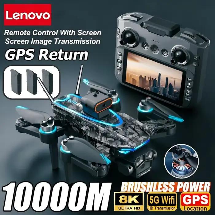 Lenovo D13 GPS Drone 8K Triple caméra aérienne HD flux optique Intelligent évitement d'obstacles pliable moteur sans