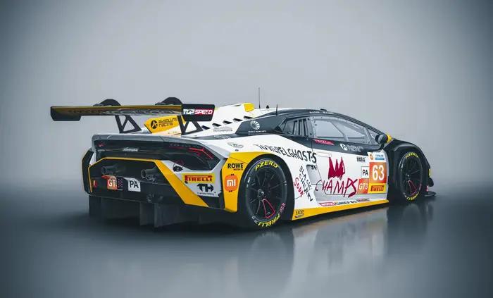 Miniature TH 1:64 Trends Hobby # 63 Lamborghini Huracan Basquiat Absolute Racing China GT Alloy Race Car Model Toy Collectible