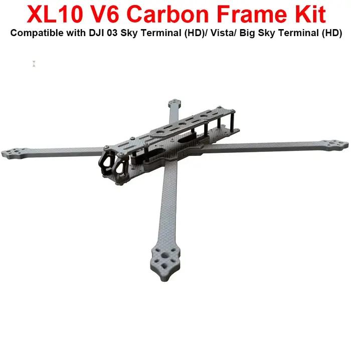 Kit de cadre en fibre de carbone XL10 V6 pour Drone RC avec caméra GoPro, Sony et DJI pour compétition et photographie aérienne