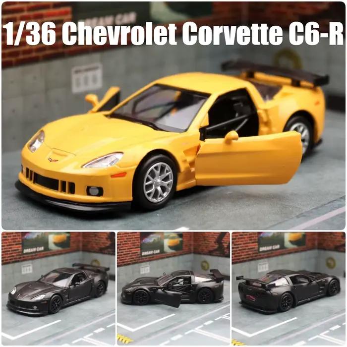 Modèle de voiture miniature Chevrolet Corvette C6-R 1/36 RMZ CiTY, voiture de course miniature en métal, collection de modèles réduits, cadeau pour petit ami