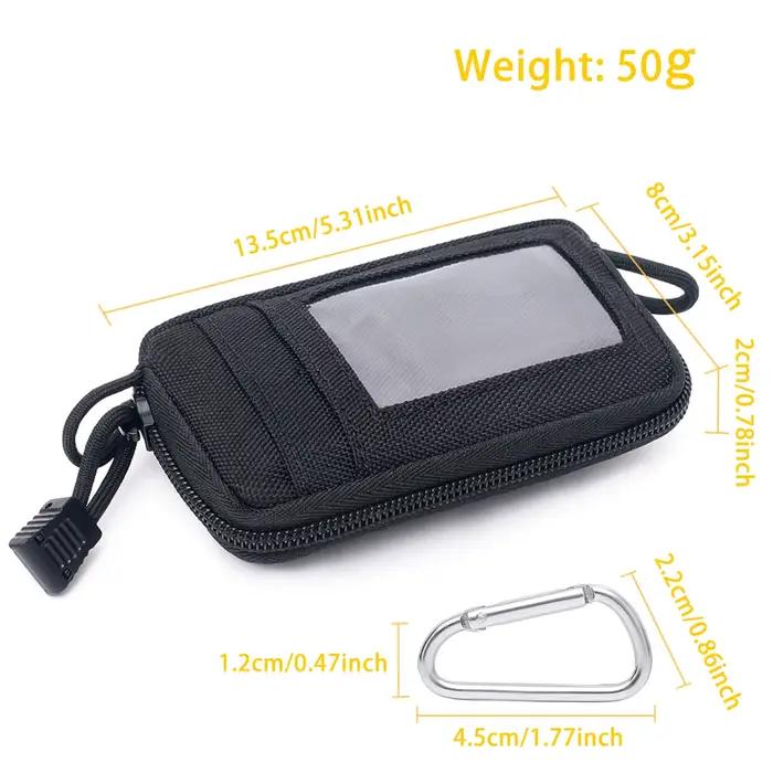 Petit sac de ceinture militaire EDC, étui à cartes multifonctionnel, porte-clés, mini porte-monnaie de voyage en plein air