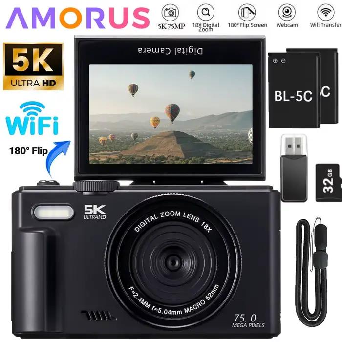 Appareil photo numérique 75MP pour la photographie