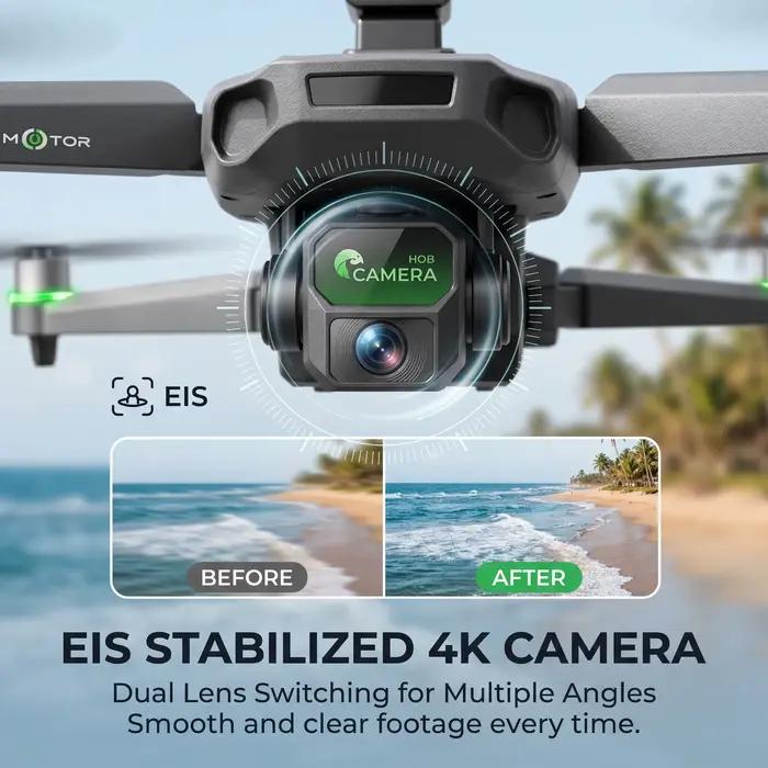 Nouveau Drone ZH8 2026 avec Caméra 4K et Écran, Moteur Brushless, 20 Min de Vol, Largage Aérien, Quadricoptère Pliable pour Photographie Aérienne