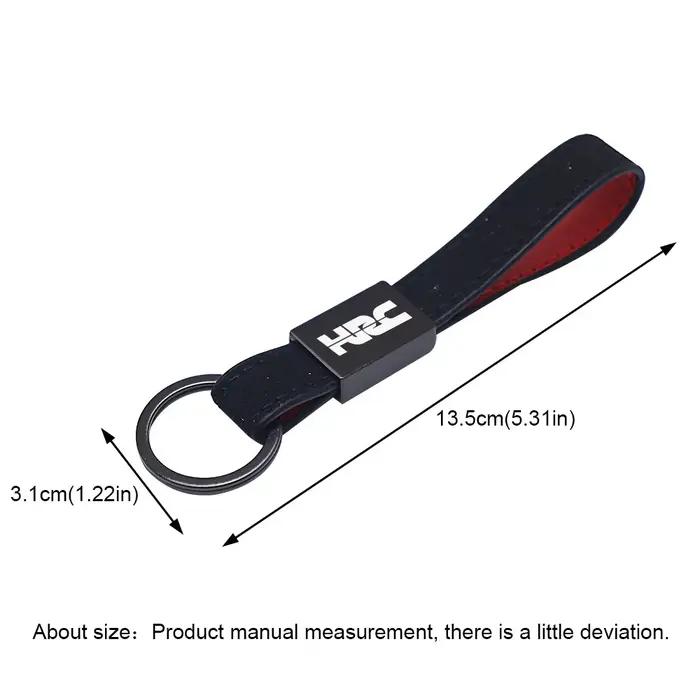 Porte-clés de moto en cuir pour honda HRC, accessoires de voiture