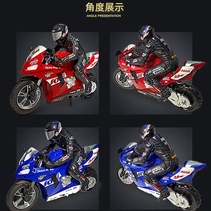 Motos RC 1:6, voitures RC électriques, haute vitesse, 4 canaux, télécommande, moto de course, voiture de drift, cadeau de Noël pour enfants