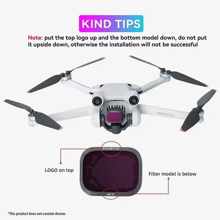 Filtres d'objectif UV CPL ND ND-PL 4 8 16 32 64 pour DJI Mini 3 et Mini 3 Pro accessoires drone photo aérienne professionnel et amateur