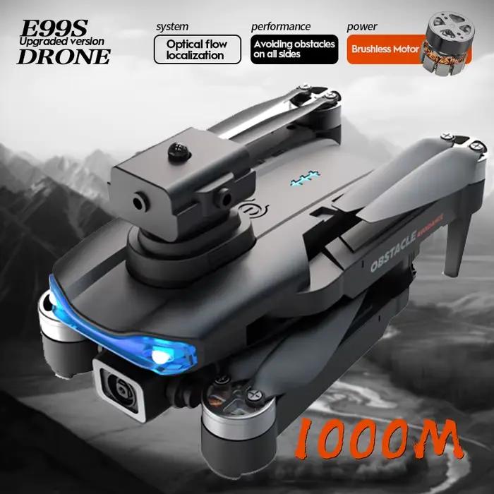 Drone d'évitement d'obstacles sans balais E99S avec caméra 4K pour touristes et passionnés de photographie aérienne