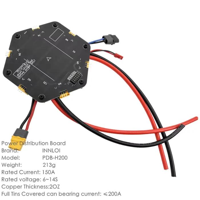 Tableau de distribution XAERO 200A 400A pour drone agricole robuste charge lourde connecteurs ESC pulvérisation surveillance cultures