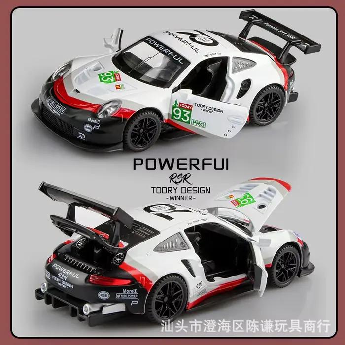 Modèle de voiture de course 911RSR Le Mans 1:32 en alliage, décoration pour les amateurs