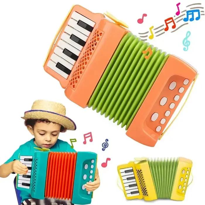 Accordéon musical pour enfants, jeu d'intérieur et d'extérieur, instruments de musique, jouets éducatifs, cadeaux pour tout-petits, garçons et filles
