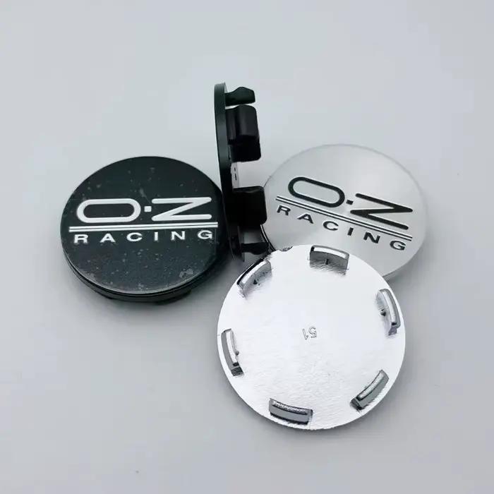 4 pièces Cache-moyeux de roue de voiture avec emblème O.Z OZ Racing, capuchons anti-poussière 51MM, clips 46MM, couvre-roues OZ, accessoires automobiles