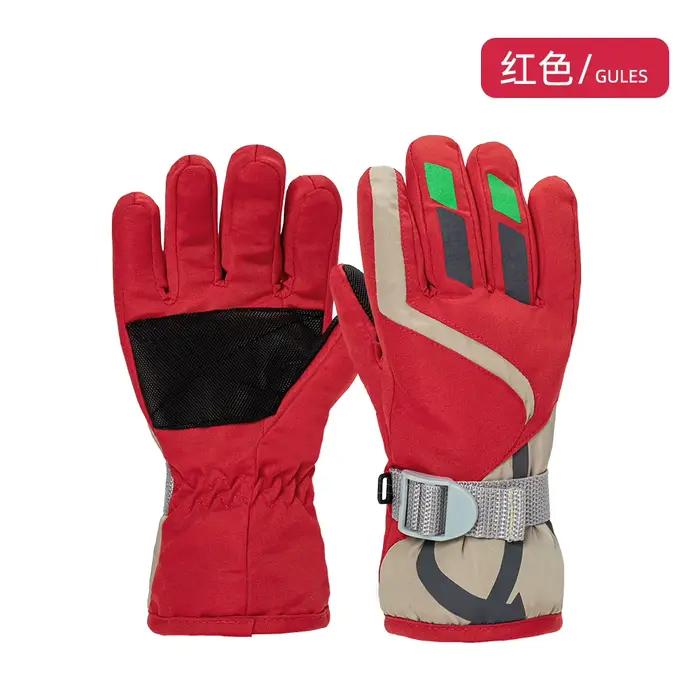 Gants de ski chauds et imperméables pour enfant, mitaines d'extérieur pour fille et garçon de 4 à 15 ans, collection hiver