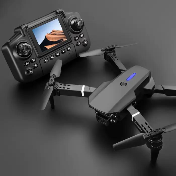 Le plus récent Mini Drone d'éclairage contrôlé par écran E88 E99D 4K 2 caméra flux optique avion télécommandé Mavic Air 2