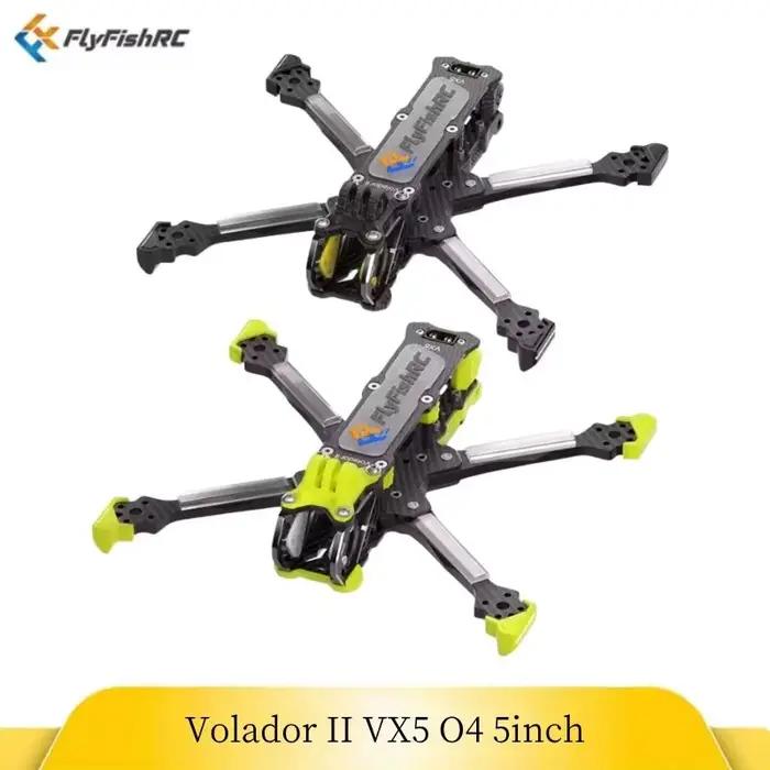 FlyFishRC Volador II VX5 O4 Kit de cadre T700 de forme libre de 5 pouces compatible avec les unités d'air DJI O4 Pro pour drone de course RC