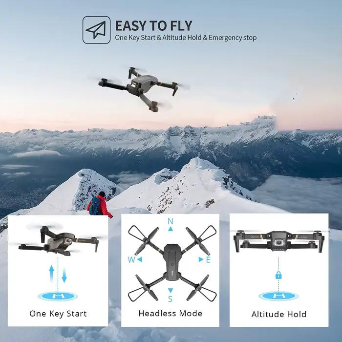 Drone 4DRC V4 RC avec caméra professionnelle grand angle HD
