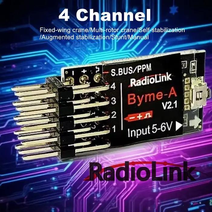 Radiolink Byme-A 4CH - Contrôleur de vol pour drone d'entraînement 3D A560 à aile fixe F3P à quatre canaux - Stabilisation pour modèle réduit d'avion