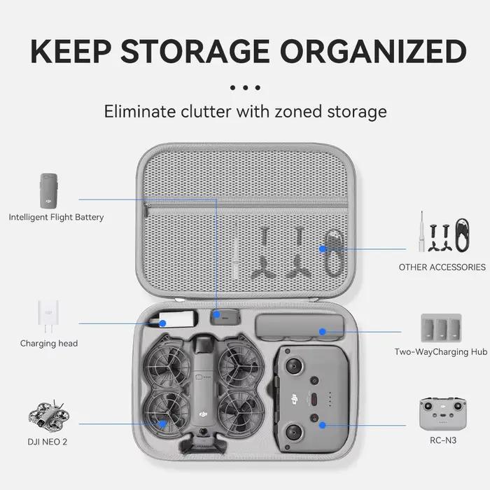 XFJI – sac de rangement de voyage pour accessoires de Drone DJI NEO 2