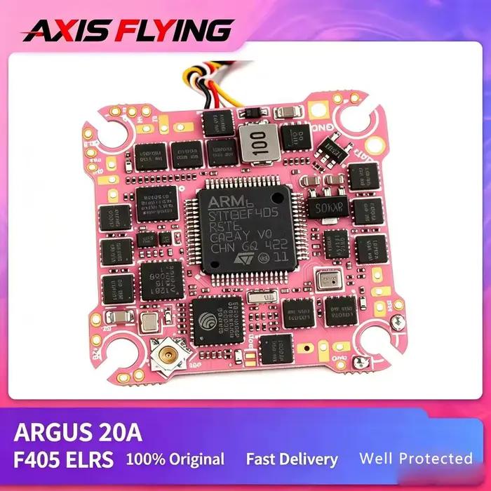 Contrôleur de vol et ESC Axisflying 2026 Argus 20A F405 ELRS AIO pour drone FPV de 2 à 2,5 pouces pour pilote avancé avec gyroscope ICM42688 et processeur STM32F405