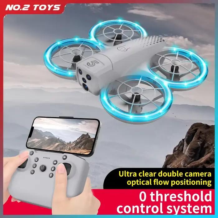 Mini Drones jouets pour enfants 2.4G quadrirotor Rc avec caméra Drone de course télécommande avion LED lumières Rc