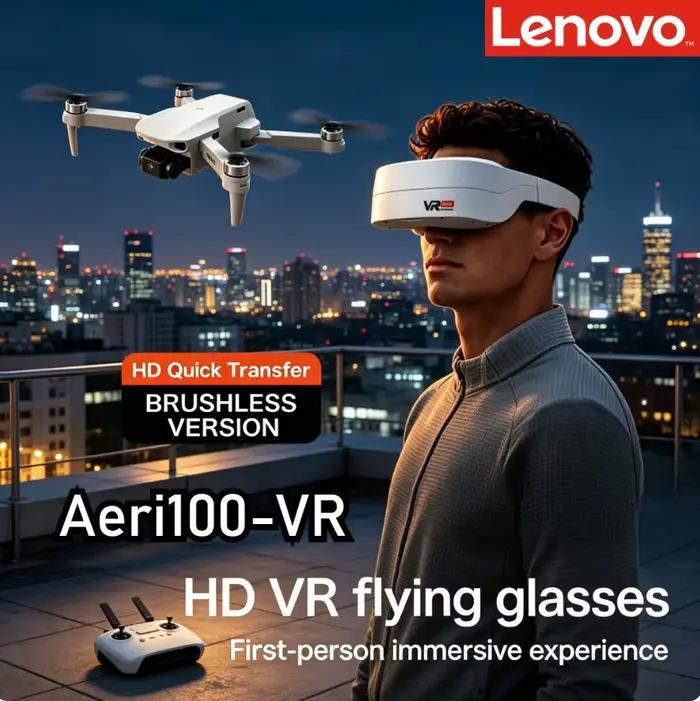 Drone caméra HD 8K Lenovo Aeri100VR avec télécommande à écran