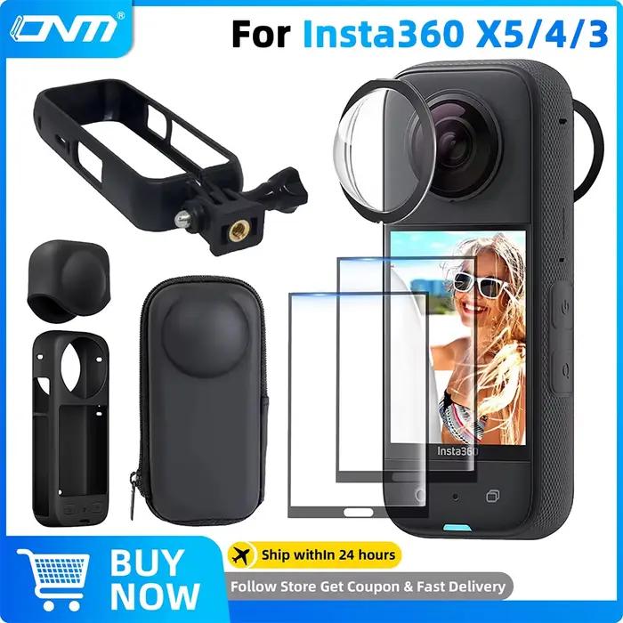 Ensemble d'accessoires pour Insta360 X3 X4 X5 : Protection d'objectif