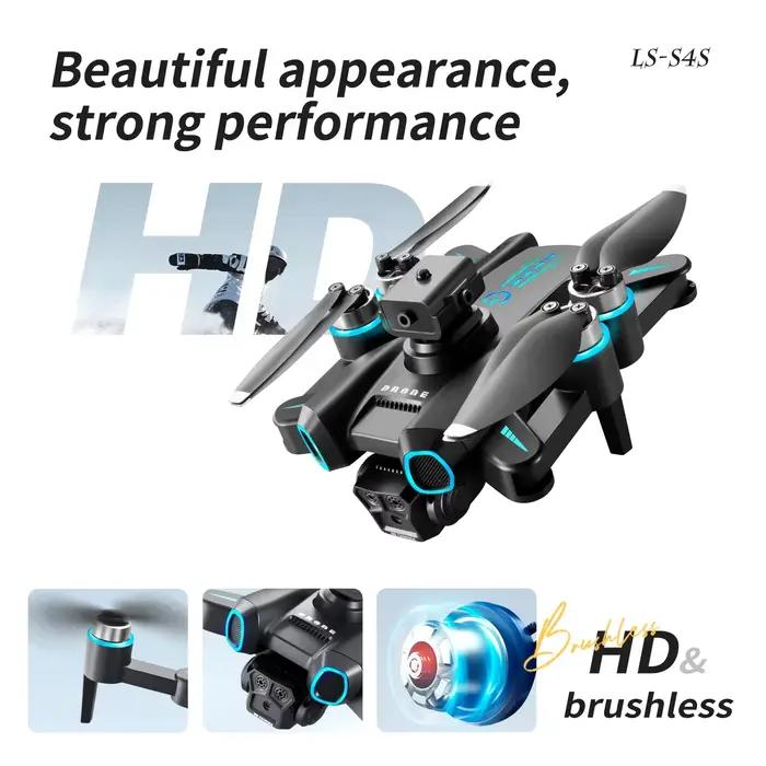 S4S RC Drone 5G WiFi FPV GPS Retour Moteur Brushless 4K HD Double Caméra 360 ° Jouets