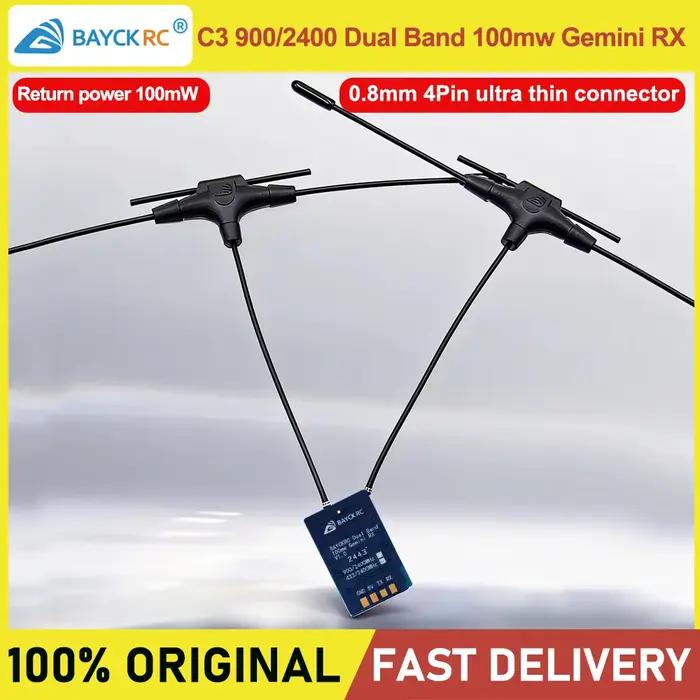 BAYCKRC C3 900/2400 double bande 100mW Gemini 80mm 120mm 220mm aile fixe