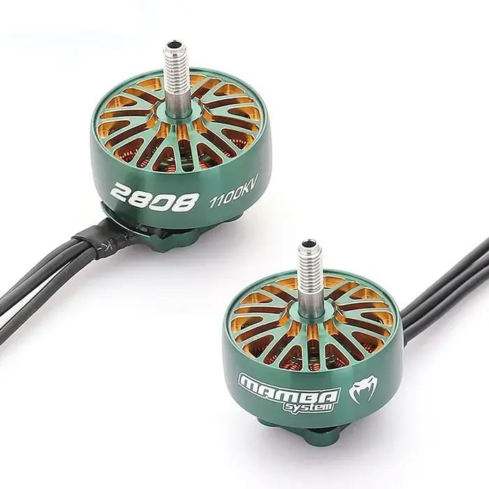 DIATONE MAMBA TOKA 2808 1100KV moteur sans balais avec arbre en alliage de titane de 6mm Compatible hélice de 7 pouces 4-6S pour Drone de course FPV