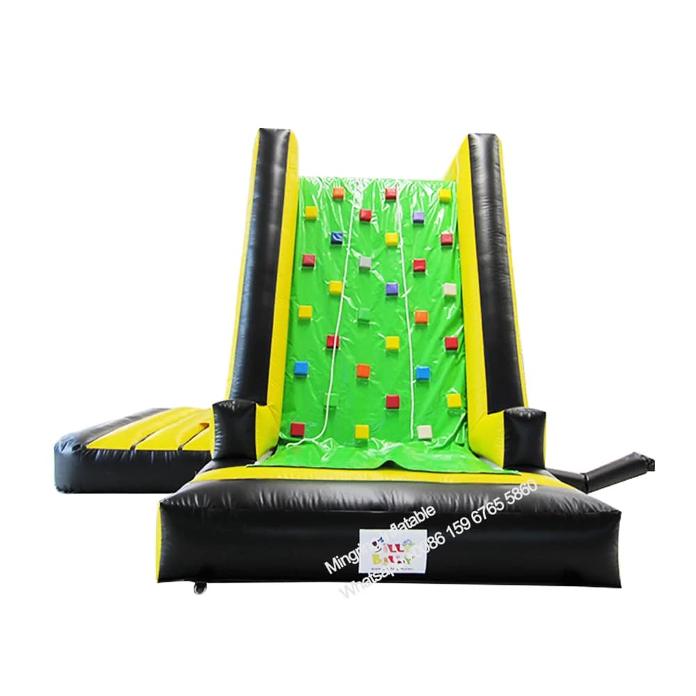 Mur d'escalade gonflable vert durable de 6x4,2x4,3 mètres (20x13x14 pieds), parcours d'obstacles en
