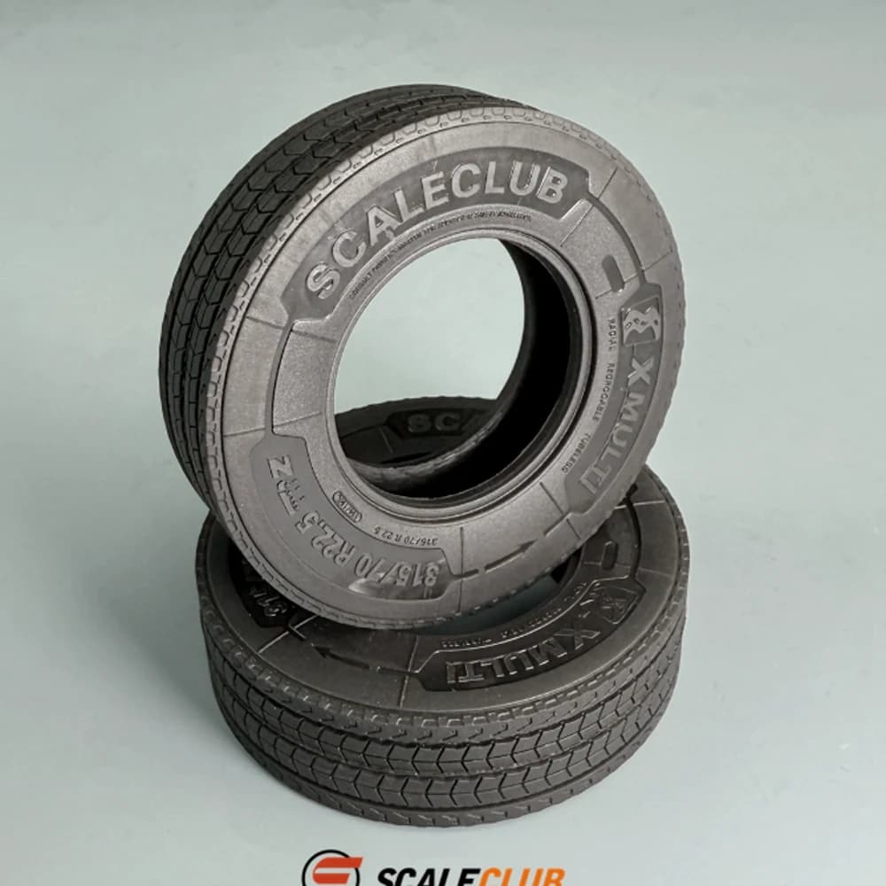 SCALECLUB 1/14 Tamiya camion tracteur pneus de style camion européen avec garde-boue