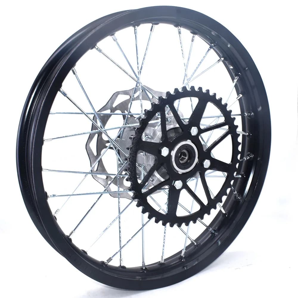 2.15-18 jantes arrière de moto jantes en alliage d'aluminium de 18 pouces avec disque de frein de pi