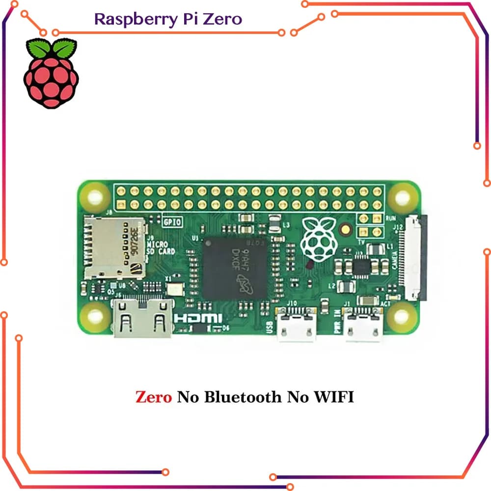 Carte Bluetooth WIFI Raspberry Pi Zero 2W / Zero W / Zero WH avec processeur 1GHz 512 mo de RAM Rasp
