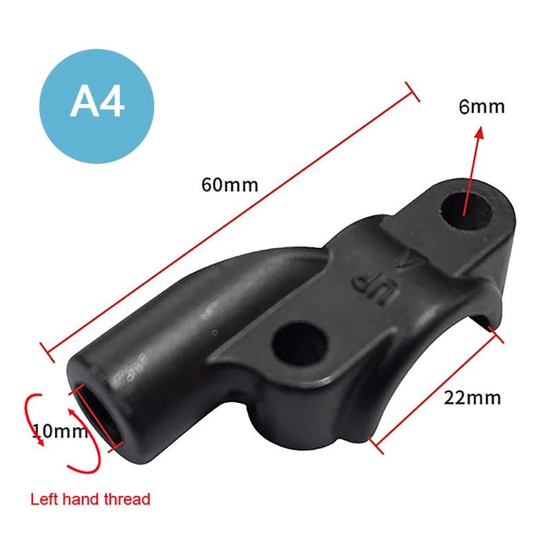 Adaptateur de support de rétroviseur de moto, levier de frein à intervalles principaux, montage de r