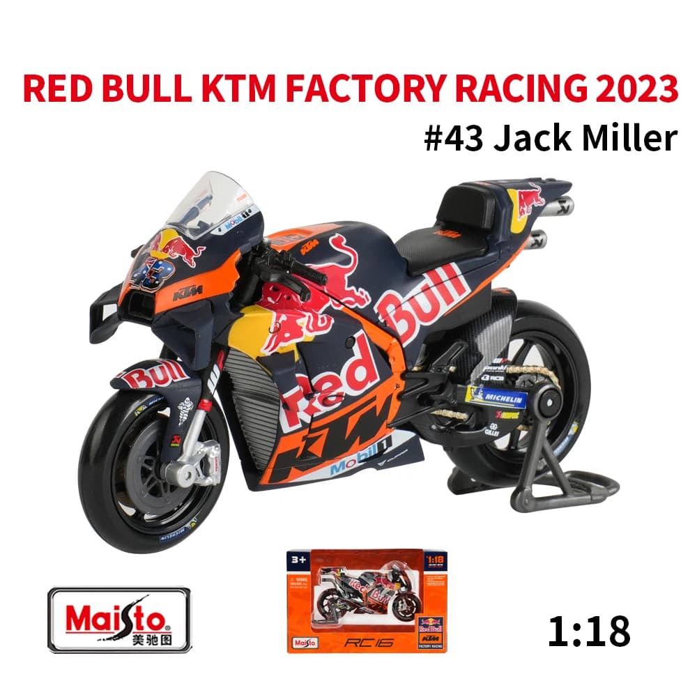 Maisto 1:18 2023 GP Racing Red Bull KTM usine course moulé sous pression véhicules à collectionner m